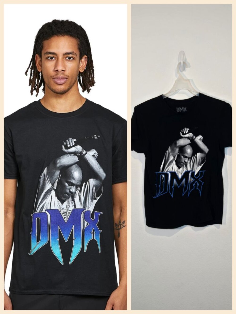 DMX T-shirt black blue size M gently used